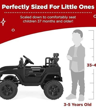 12V Kids Ride On Jeep Car W/Parent Remote Control - Black